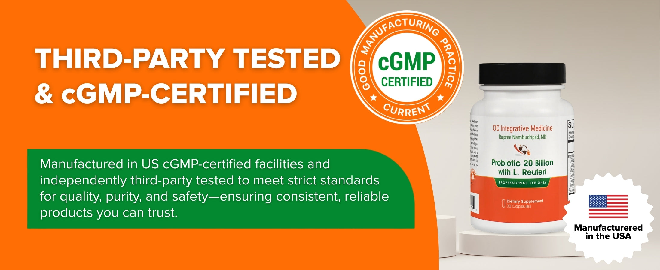 Probiotic 20 Billion with L. Reuteri banner image