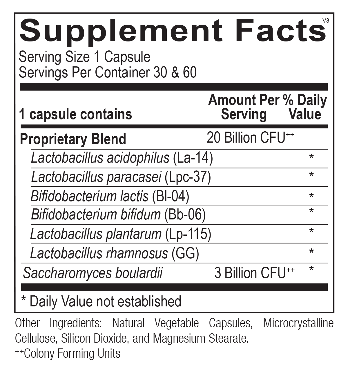 Probiotic 20 Billion with S. Boulardii